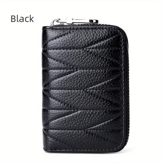 RFID Blocking Leather Credit Card Holder Wallet Zipper Case Men's Gift