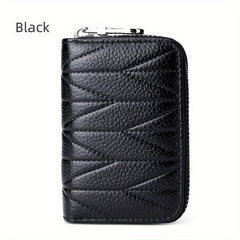 RFID Blocking Leather Credit Card Holder Wallet Zipper Case Men's Gift