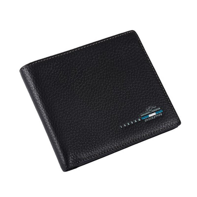 Men's Leather Wallet Money Clip Kangaroo Pattern Bifold Coin Purse Gift