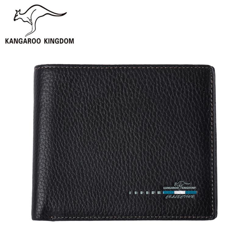Men's Leather Wallet Money Clip Kangaroo Pattern Bifold Coin Purse Gift
