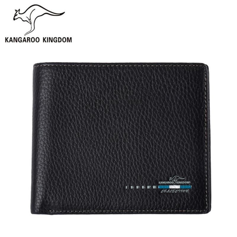 Men's Leather Wallet Money Clip Kangaroo Pattern Bifold Coin Purse Gift