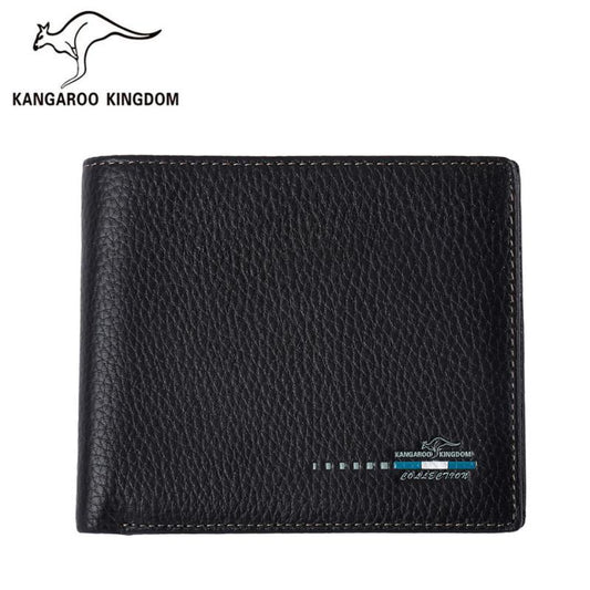 Men's Leather Wallet Money Clip Kangaroo Pattern Bifold Coin Purse Gift