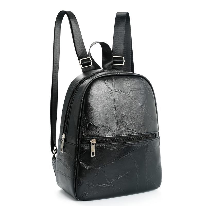 Embossed PU Leather Backpack for Women - Travel & Daily Use