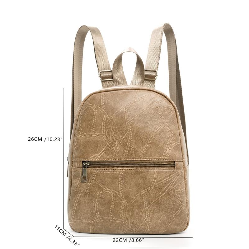 Embossed PU Leather Backpack for Women - Travel & Daily Use