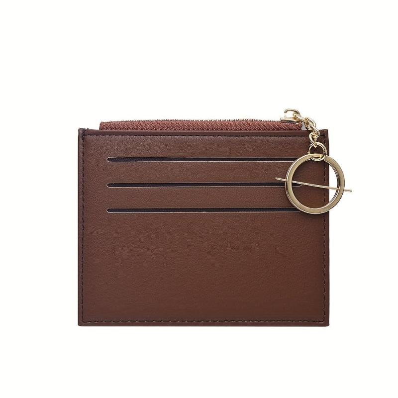 Card Slot Coin Purse Card Holder with Key Ring