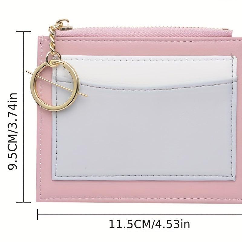 Card Slot Coin Purse Card Holder with Key Ring