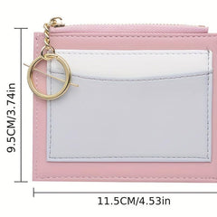 Card Slot Coin Purse Card Holder with Key Ring