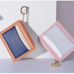 Card Slot Coin Purse Card Holder with Key Ring