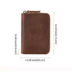 Vintage RFID Card Holder Coin Wallet Large Capacity