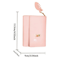 Rabbit Carrot Pattern Short Wallet Money Clip Card Holder
