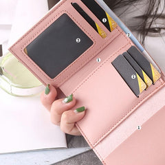 Rabbit Carrot Pattern Short Wallet Money Clip Card Holder