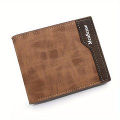 Men's Leather Short Wallet Money Clip Card Holder Coin Pocket