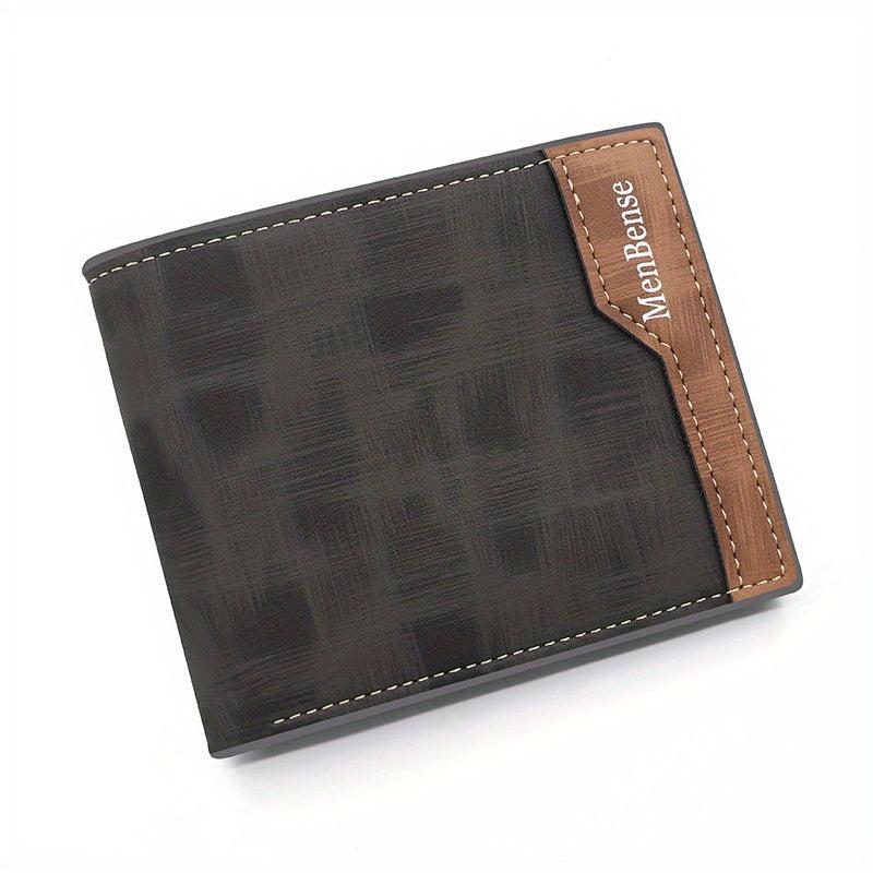 Men's Leather Short Wallet Money Clip Card Holder Coin Pocket