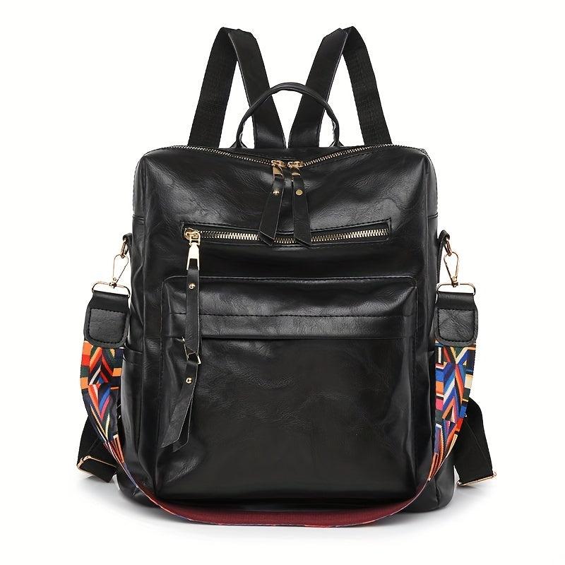 Women's Casual Retro Backpack Large Capacity Multifunctional Handbag