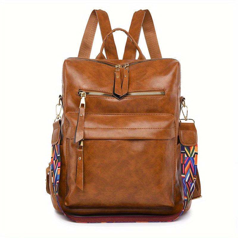 Women's Casual Retro Backpack Large Capacity Multifunctional Handbag