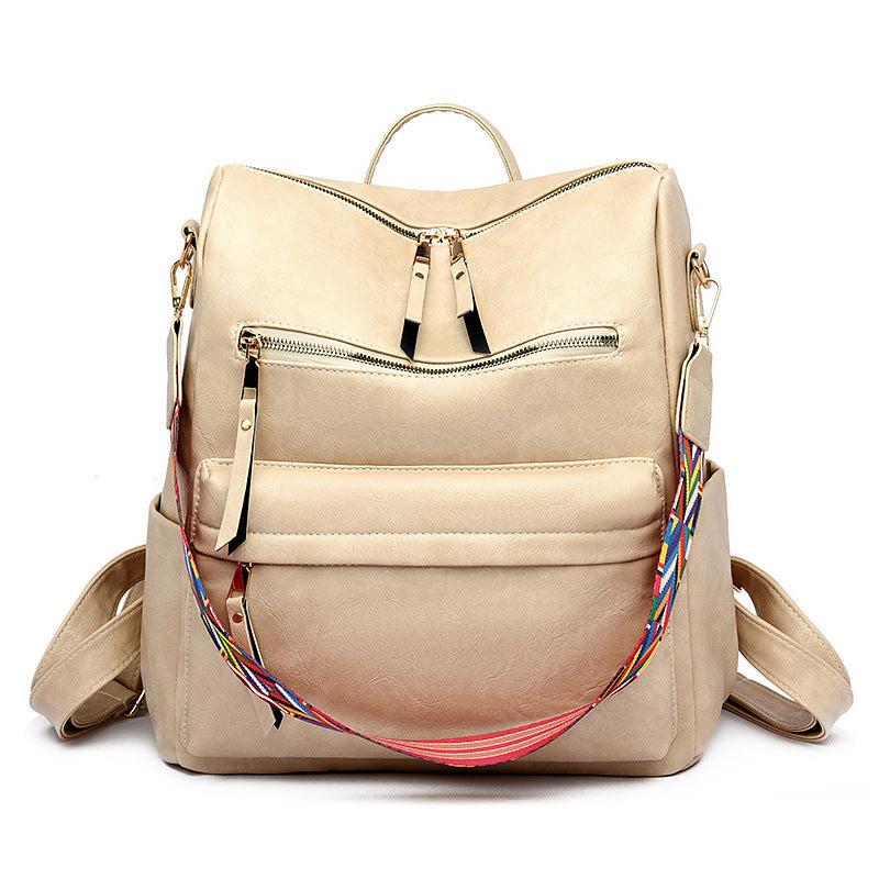 Women's Casual Retro Backpack Large Capacity Multifunctional Handbag