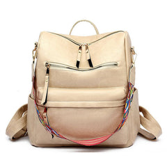 Women's Casual Retro Backpack Large Capacity Multifunctional Handbag