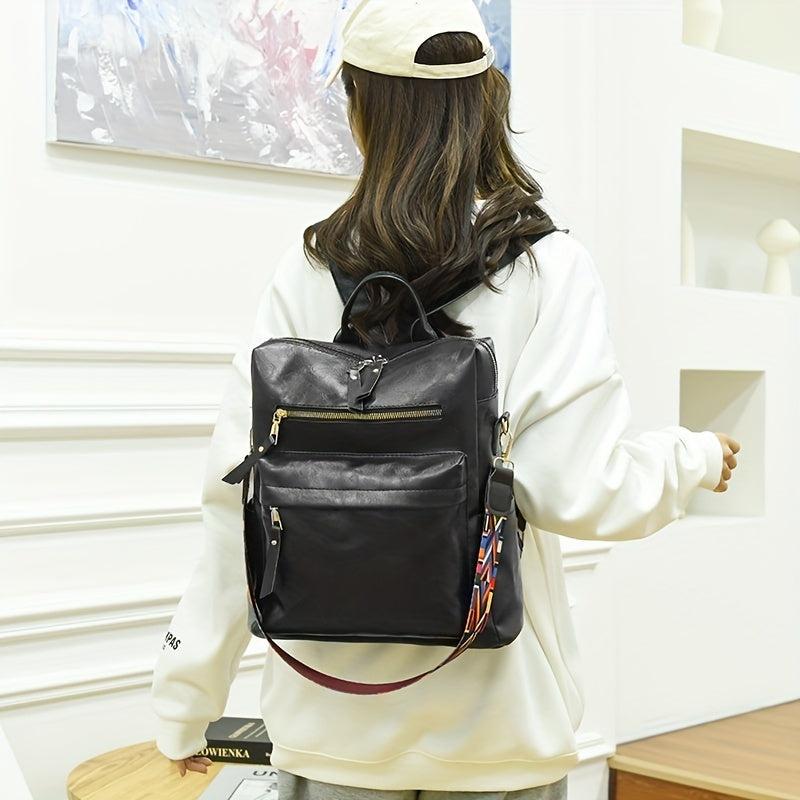 Women's Casual Retro Backpack Large Capacity Multifunctional Handbag