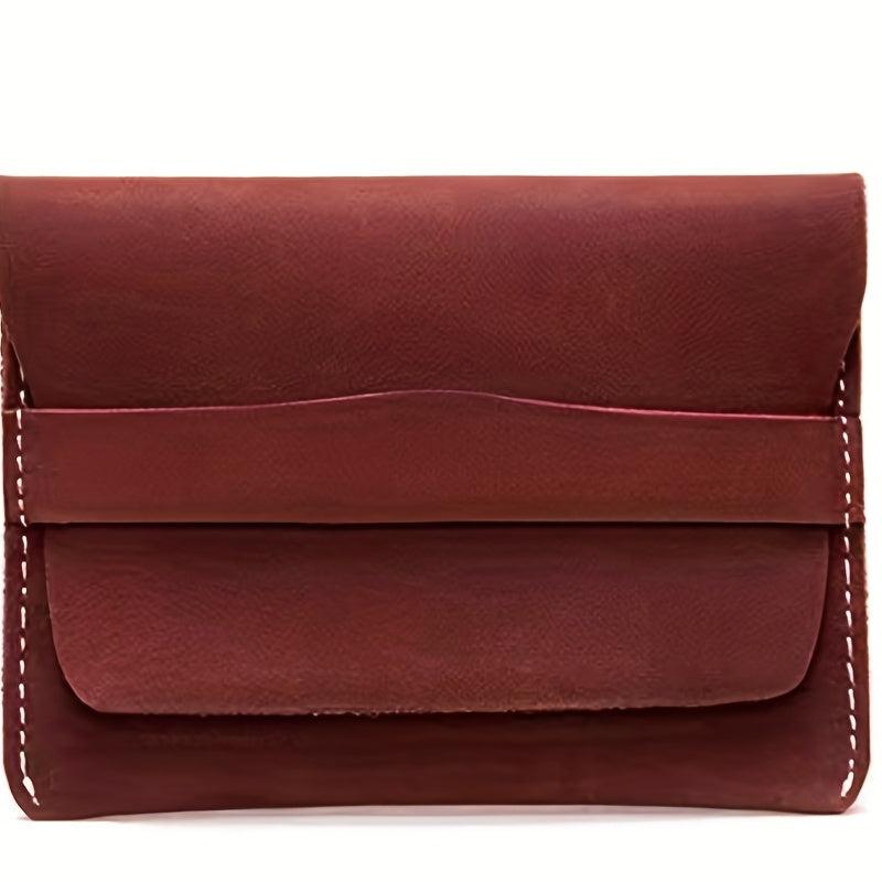 Vintage Crazy Horse Leather Card Holder Coin Purse