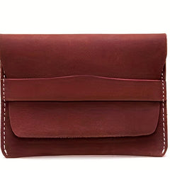 Vintage Crazy Horse Leather Card Holder Coin Purse
