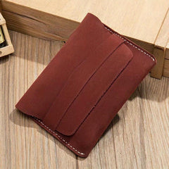 Vintage Crazy Horse Leather Card Holder Coin Purse