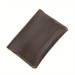 Vintage Crazy Horse Leather Card Holder Coin Purse