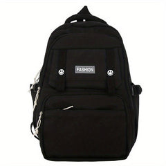 Solid Backpack Preppy Bag Outdoor Travel Schoolbag Men And Women