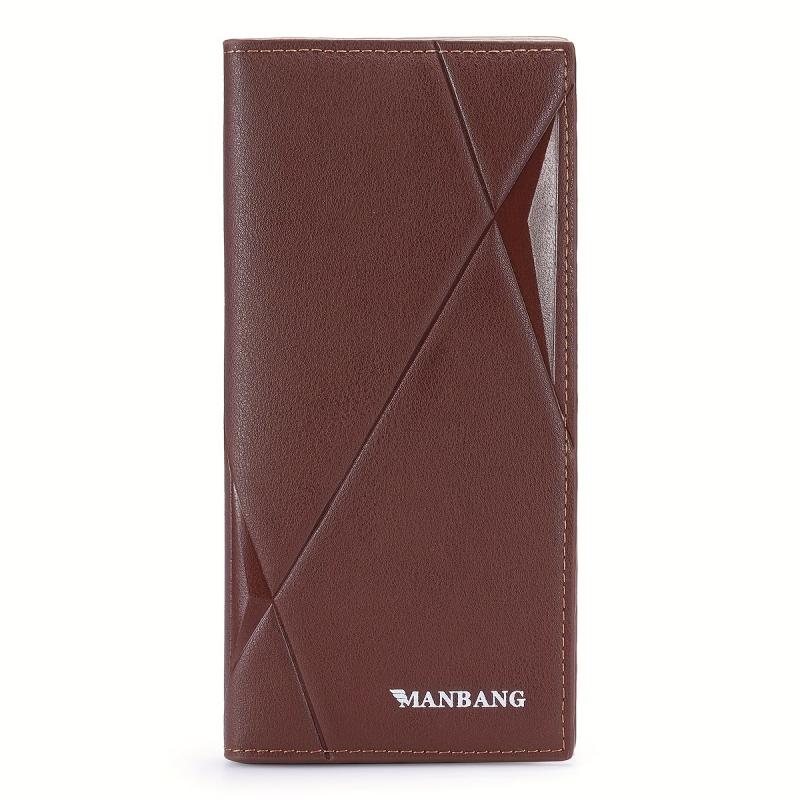 Men's Leather Long Wallet Card Holder Clutch Bag Money Clip