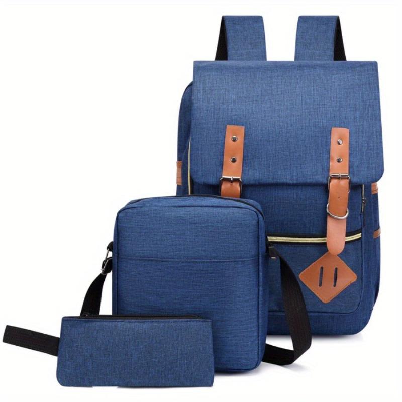 3pcs Casual Travel Backpack Computer School Bag
