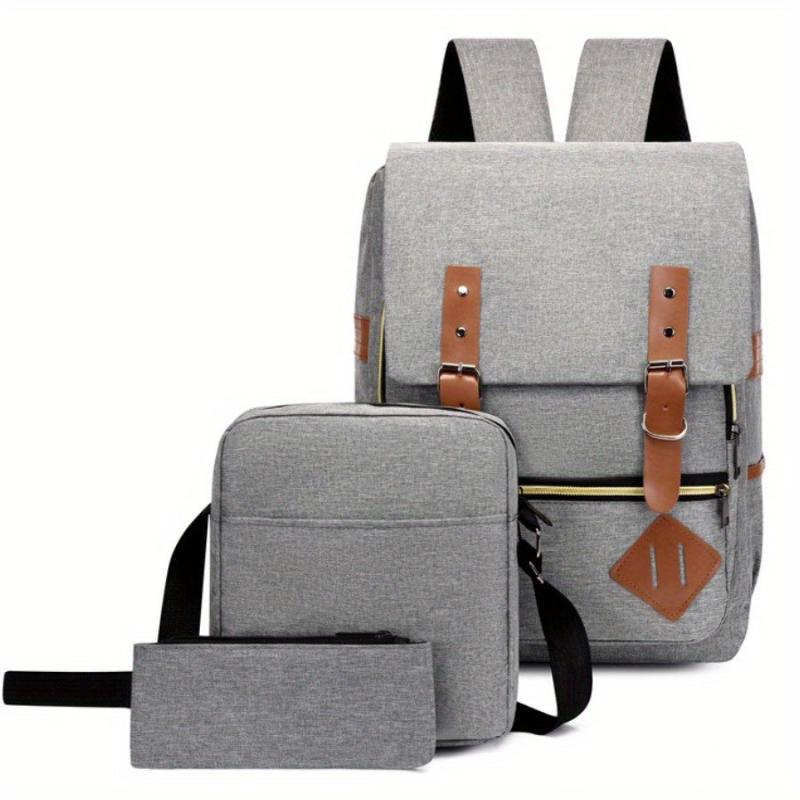 3pcs Casual Travel Backpack Computer School Bag
