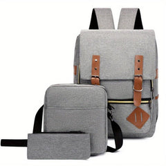 3pcs Casual Travel Backpack Computer School Bag
