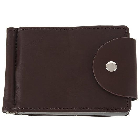 Brown Men's Short Buckle Wallet