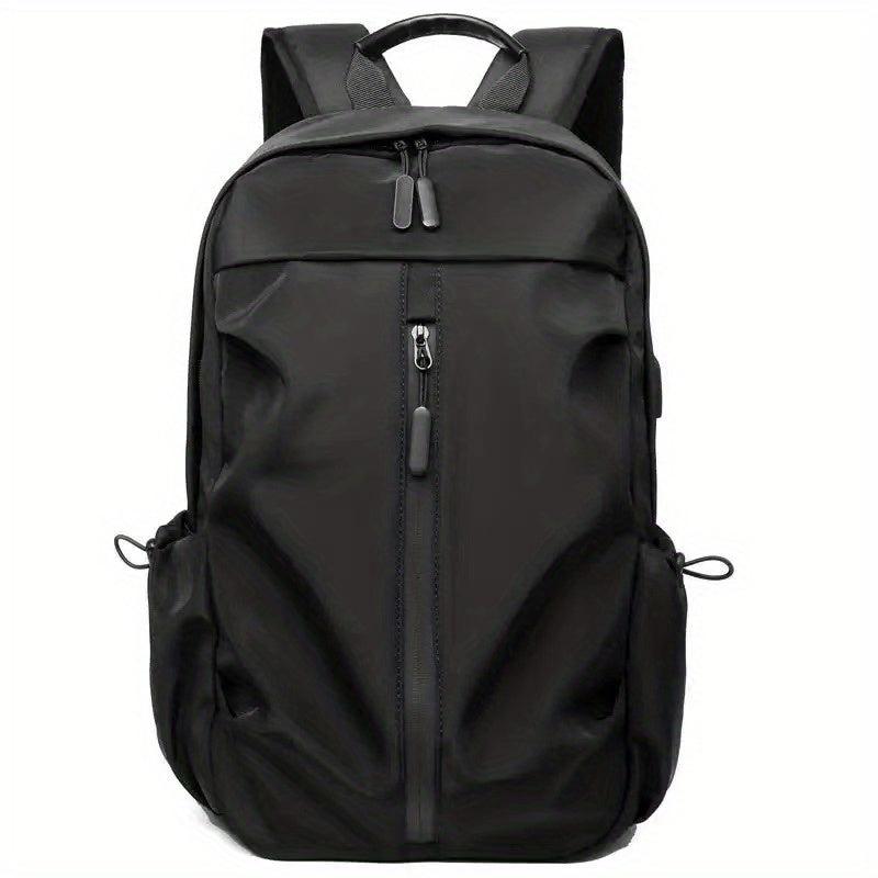 Solid Backpack Double Shoulder Bag Men's Laptop Casual Men's Shoulder Bag