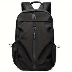 Solid Backpack Double Shoulder Bag Men's Laptop Casual Men's Shoulder Bag