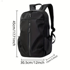 Solid Backpack Double Shoulder Bag Men's Laptop Casual Men's Shoulder Bag