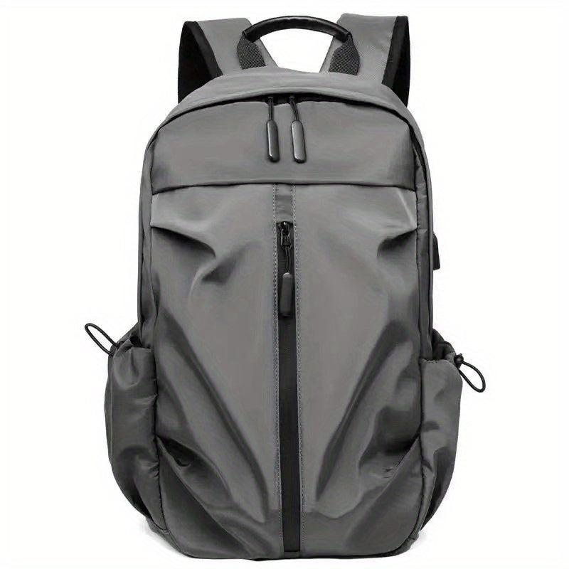 Solid Backpack Double Shoulder Bag Men's Laptop Casual Men's Shoulder Bag