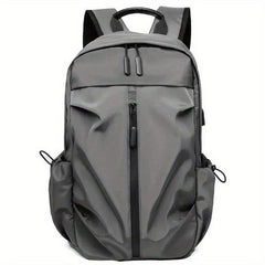 Solid Backpack Double Shoulder Bag Men's Laptop Casual Men's Shoulder Bag