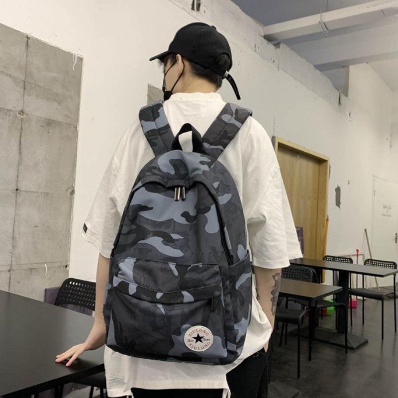 Camo Travel Backpack Laptop Bag for School College Student