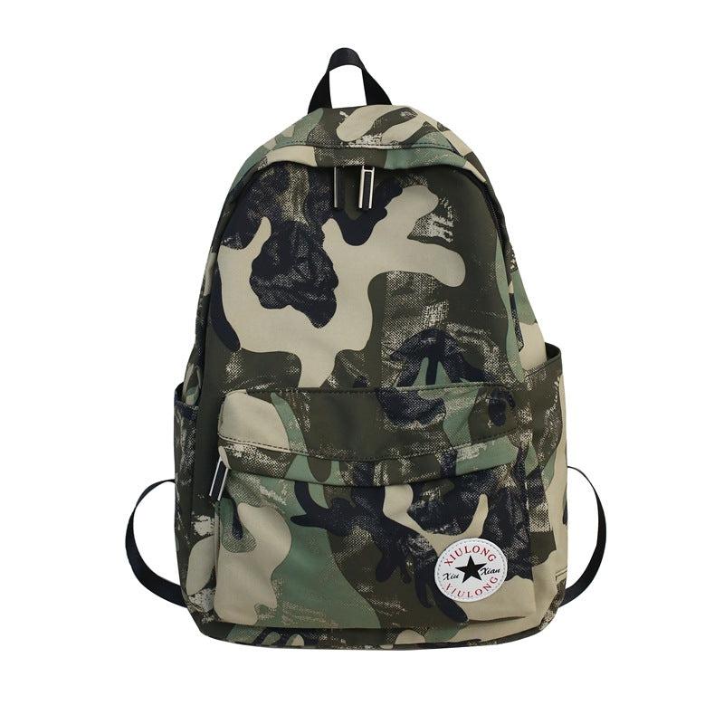 Camo Travel Backpack Laptop Bag for School College Student