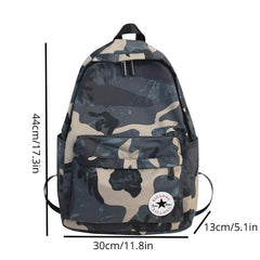 Camo Travel Backpack Laptop Bag for School College Student