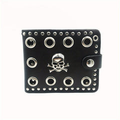 Halloween Men's Wallet Cross Skull Punk Wallet Anti theft Rivet Wallet