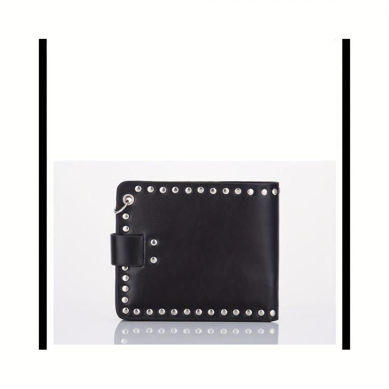 Halloween Men's Wallet Cross Skull Punk Wallet Anti theft Rivet Wallet