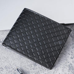Men's Leather Short Wallet Money Clip Card Holder Horizontal Wallet