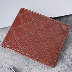 Men's Leather Short Wallet Money Clip Card Holder Horizontal Wallet