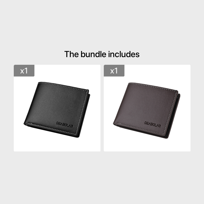 Men's Casual Two-fold Short Horizontal Wallet