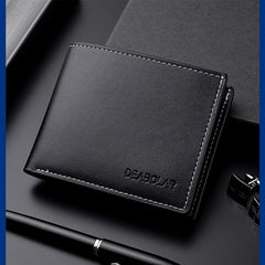 Men's Casual Two-fold Short Horizontal Wallet