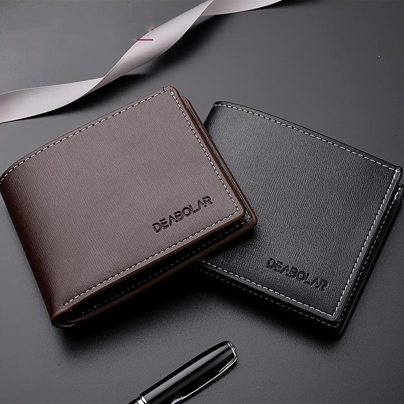 Men's Casual Two-fold Short Horizontal Wallet