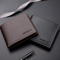 Men's Casual Two-fold Short Horizontal Wallet