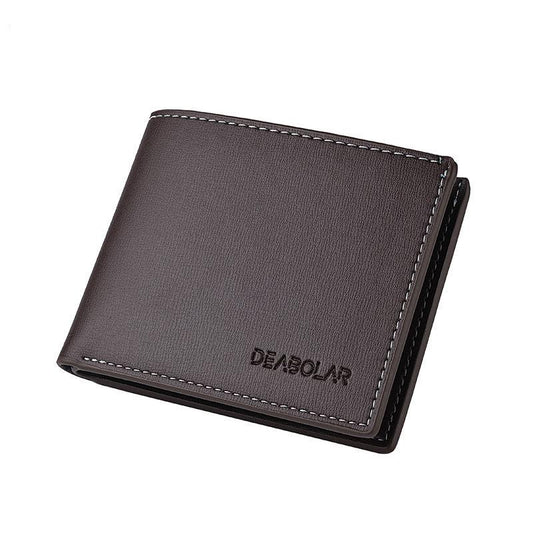 Men's Casual Two-fold Short Horizontal Wallet