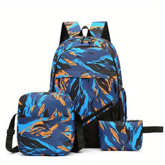 3pcs Large Capacity Travel Backpack Crossbody Bag Set